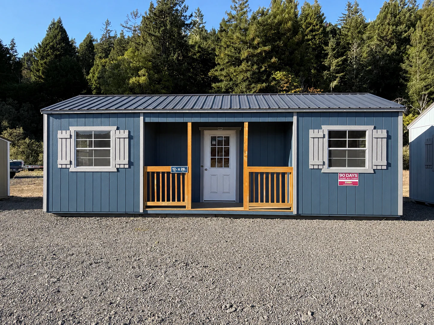 12 × 28 Utility Center Porch at Shoreline Structures LLC